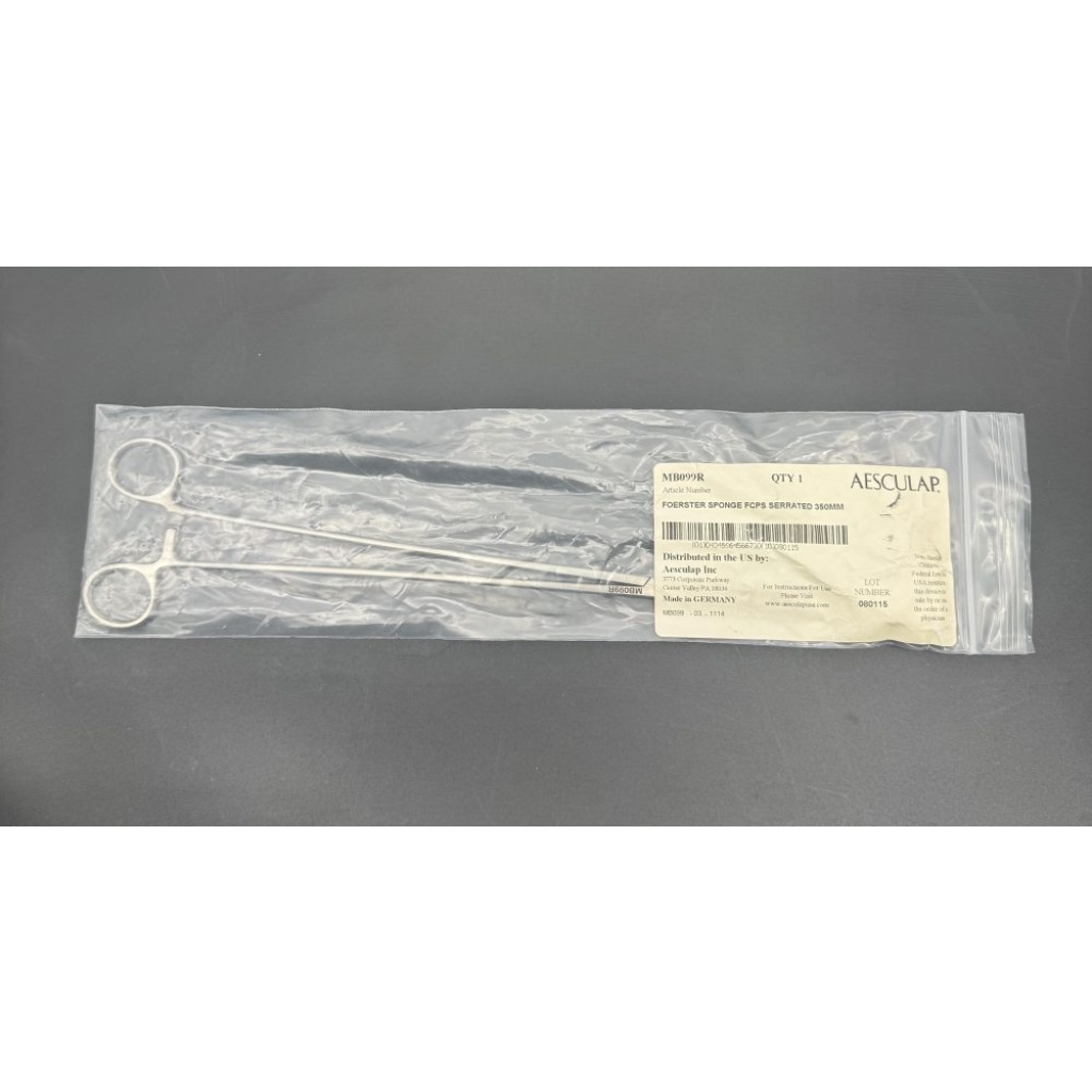 Aesculap MB099R Foerster Sponge Forceps